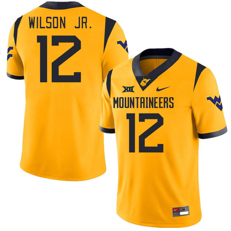 Men #12 Anthony Wilson Jr. West Virginia Mountaineers College 2024 New Uniforms Football Jerseys Sti